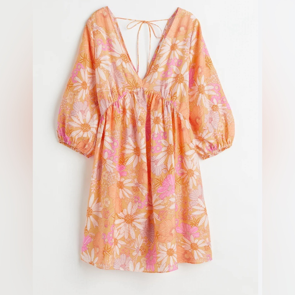H&M V-Neck Multicolor Floral Dress